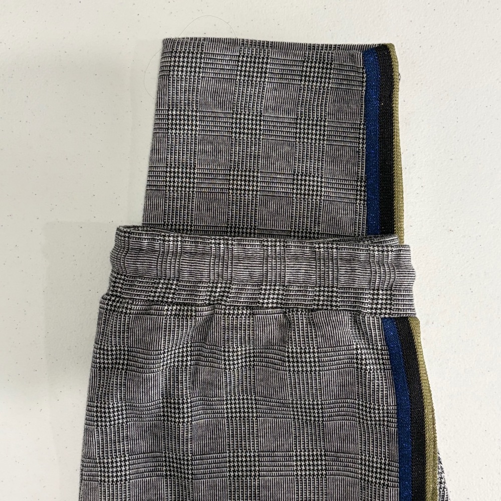 NWT Anthropologie Maeve Bettie Tapered Trousers Houndstooth Stripe Pants - Picture 2 of 8
